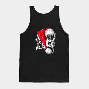 Santa Australian Shepherd Christmas dog Aussie mom Tank Top